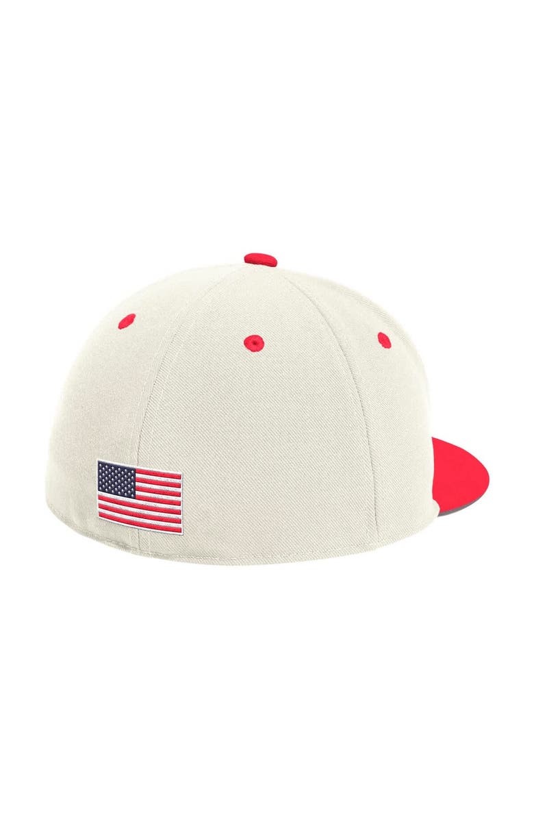 adidas Men's adidas  Cream Indiana Hoosiers On-Field Fitted Baseball Hat, Alternate, color, Cream