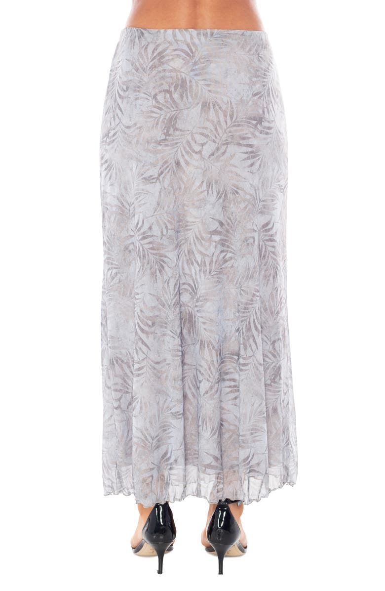 TASH AND SOPHIE Printed Mesh Maxi Skirt, Alternate, color, Cream/ White