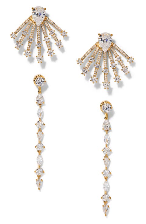Bonne Anne Set of 2 Cubic Zirconia Earrings