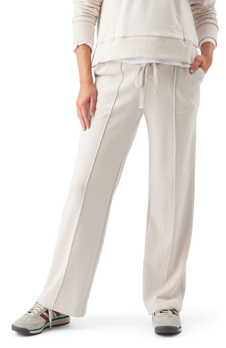 Ripe Maternity Terry Wide Leg Jogger, Main, color, Chalk