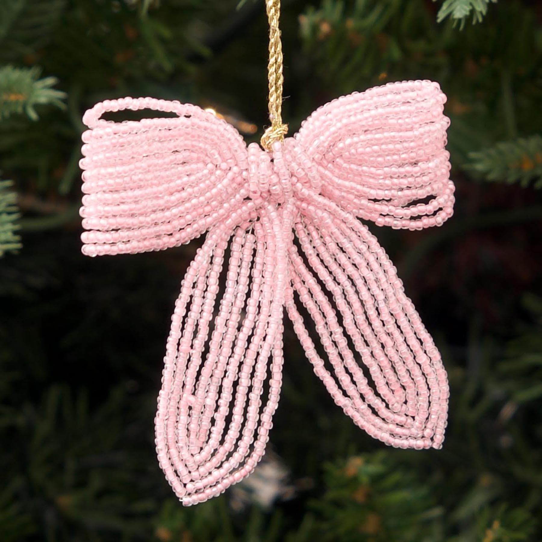 Gallerie II Beaded Pink Ribbon Christmas Tree Ornament | Nordstrom