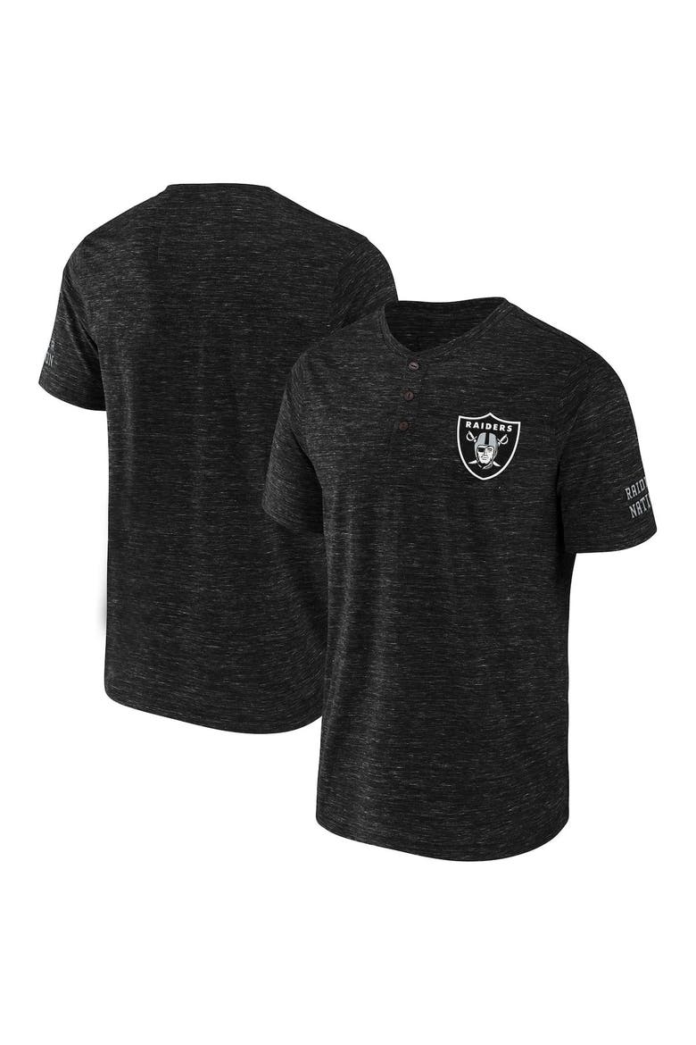 Men's NFL x Darius Rucker Collection by Fanatics Black Las Vegas Raiders Slub Henley T-Shirt, Main, color, Black