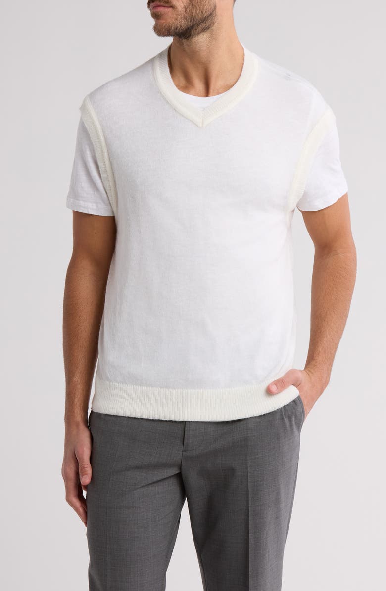 BOSS Lucid V-Neck Sweater Vest, Main, color, 