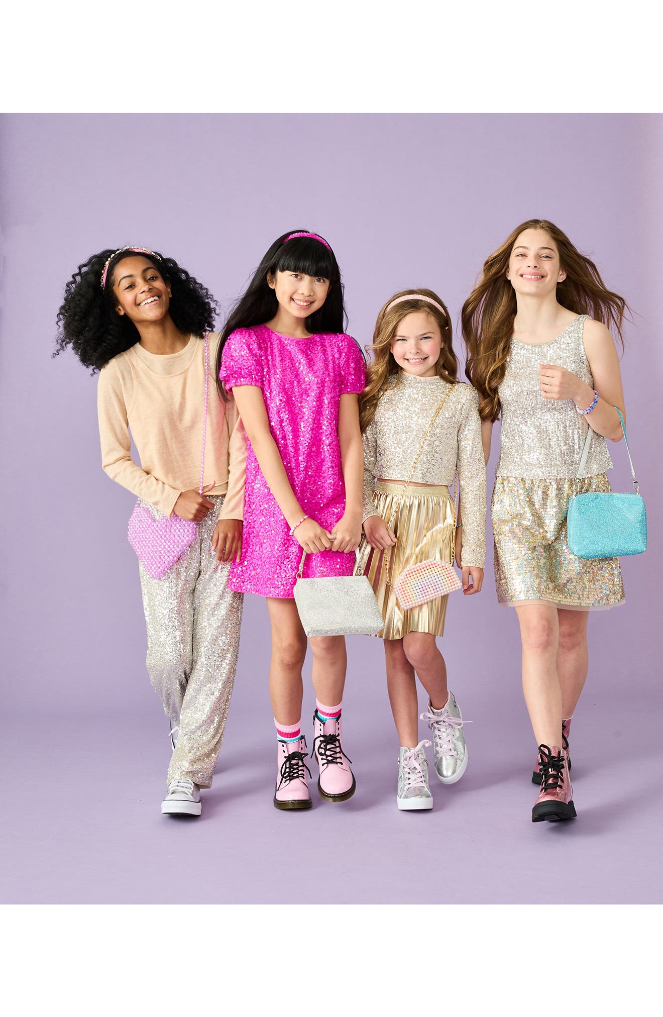 Iscream Kids' Crystal Top Handle Bag, Alternate, color, Blue