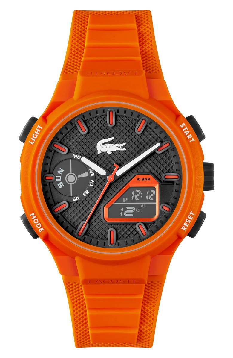 Lacoste LC33 Silicone Strap Watch, 45mm, Main, color, 