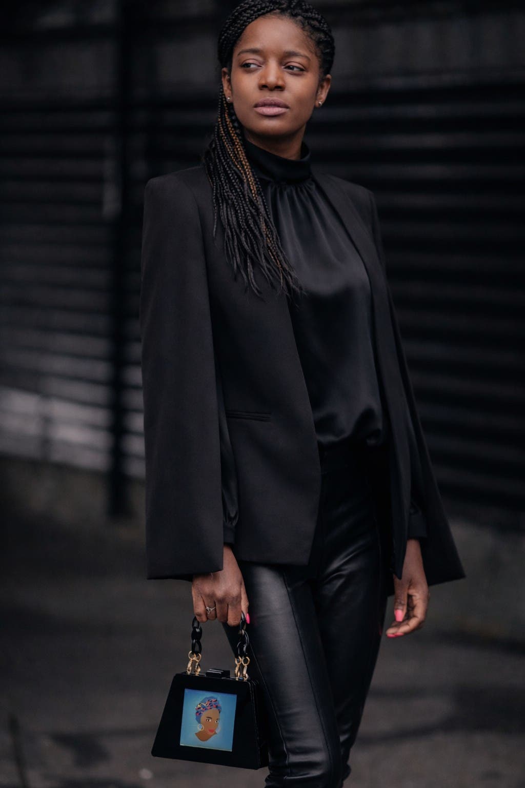 LarAllan Molly Acrylic Cocktail Clutch, Alternate, color, Black