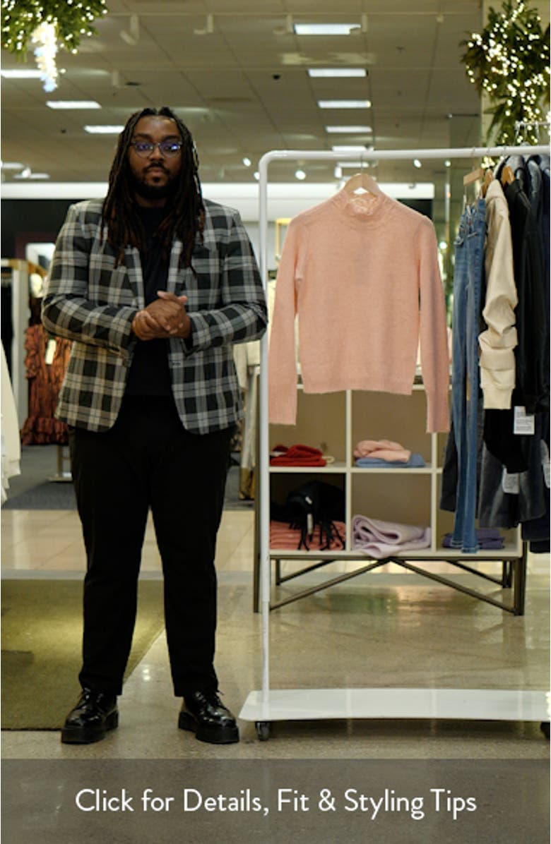 Pointelle Mock Neck Sweater, sales video thumbnail