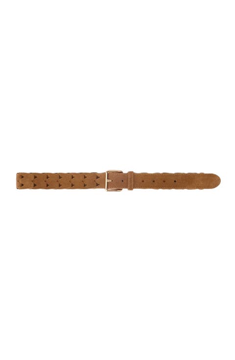Braided suede belt