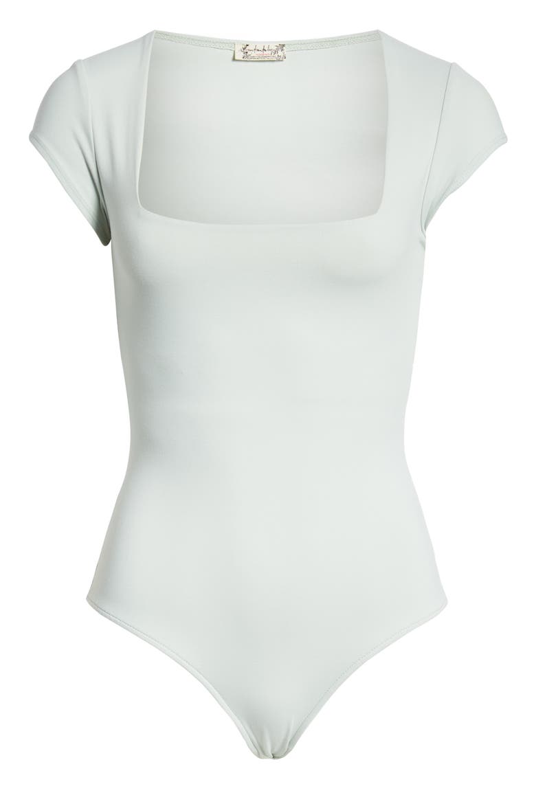 Square Eyes Bodysuit, Alternate, color, MOSS