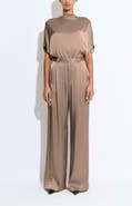 LAPOINTE Satin Relaxed Pleated Pant