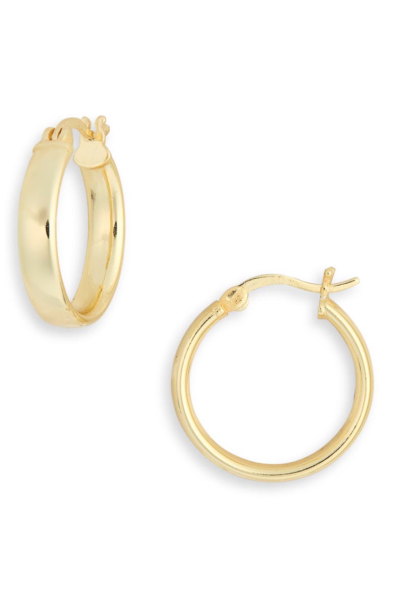 Puffed Hoop Earrings, Main, color, GOLD