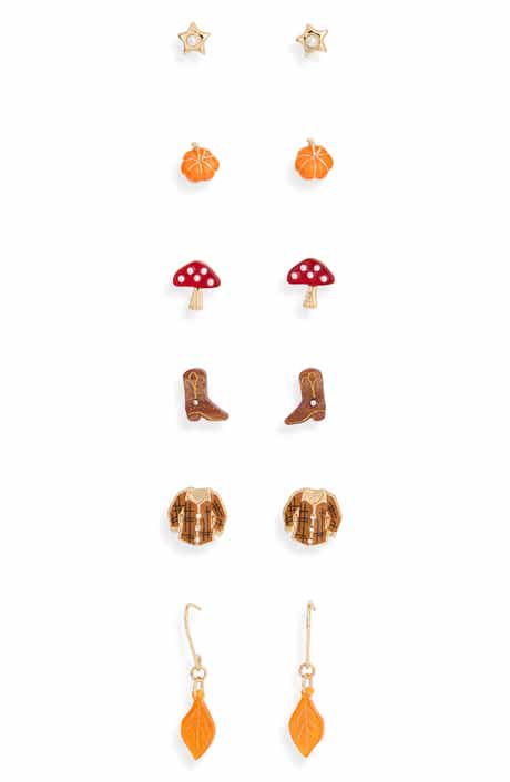 Set of 6 Harvest Stud & Drop Earrings