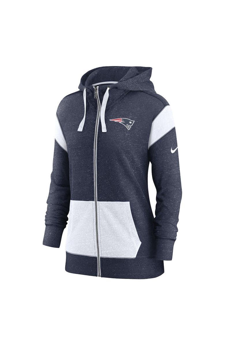 Nike Women's Nike Navy/White New England Patriots Monaco Lightweight Full-Zip Hoodie, Alternate, color, Navy
