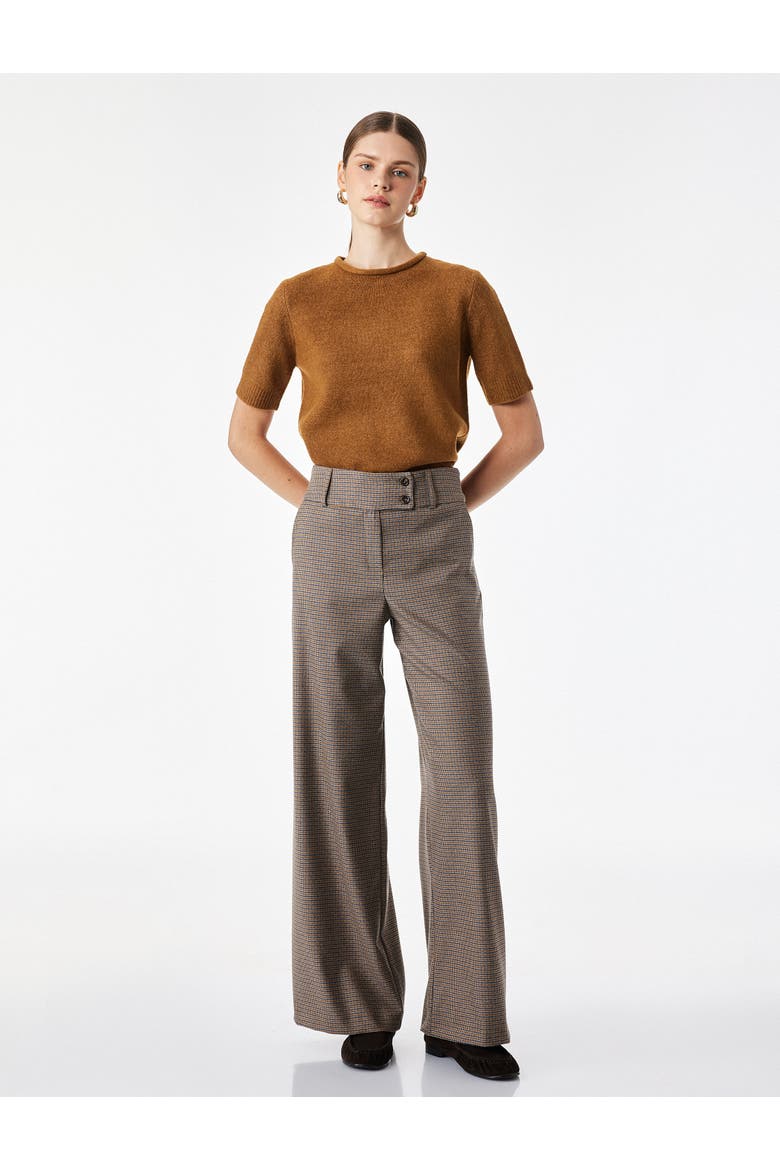 Plaid Tailored Pants, Main, color, BROWN CHECK