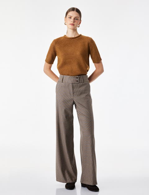 Plaid Tailored Pants