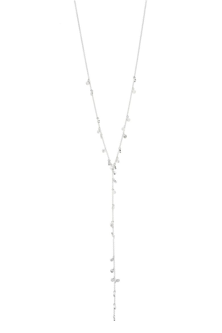 'Chloe' Mini Y-Necklace, Alternate, color, SILVER