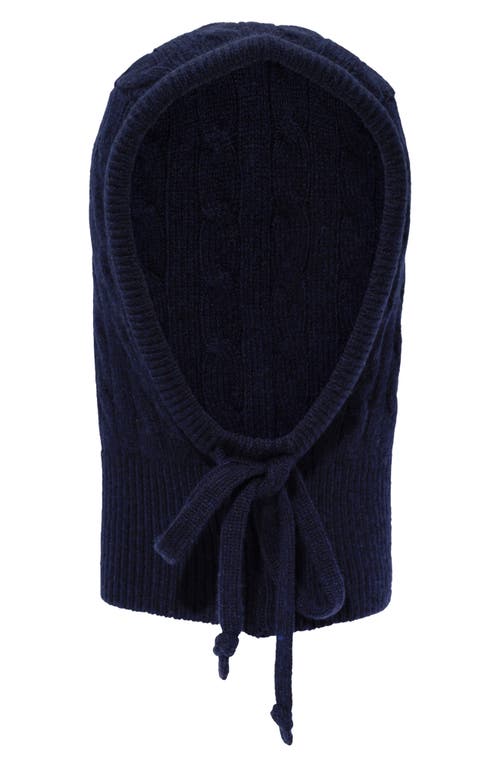 Polo Ralph Lauren Wool & Cashmere Cable Knit Hood In Blue