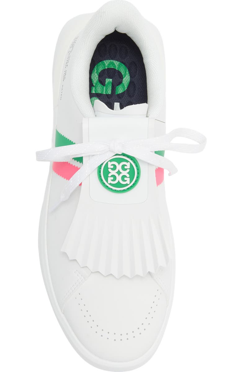 G/FORE Gallivan2R Debossed Heart G's Kiltie Golf Shoe, Alternate, color, Snow / Multi