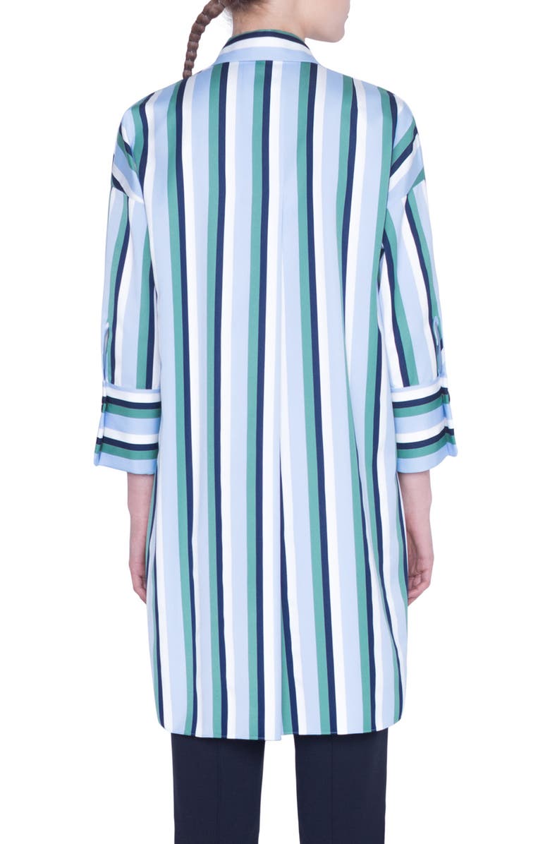 Akris punto Patchwork Stripe Tunic Blouse, Alternate, color, 