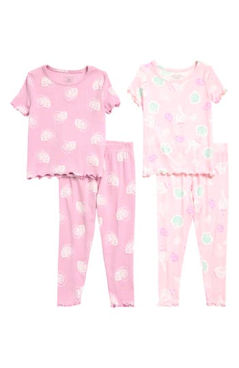 Poppy & Clay 2-pack Print Pajamas In Pink