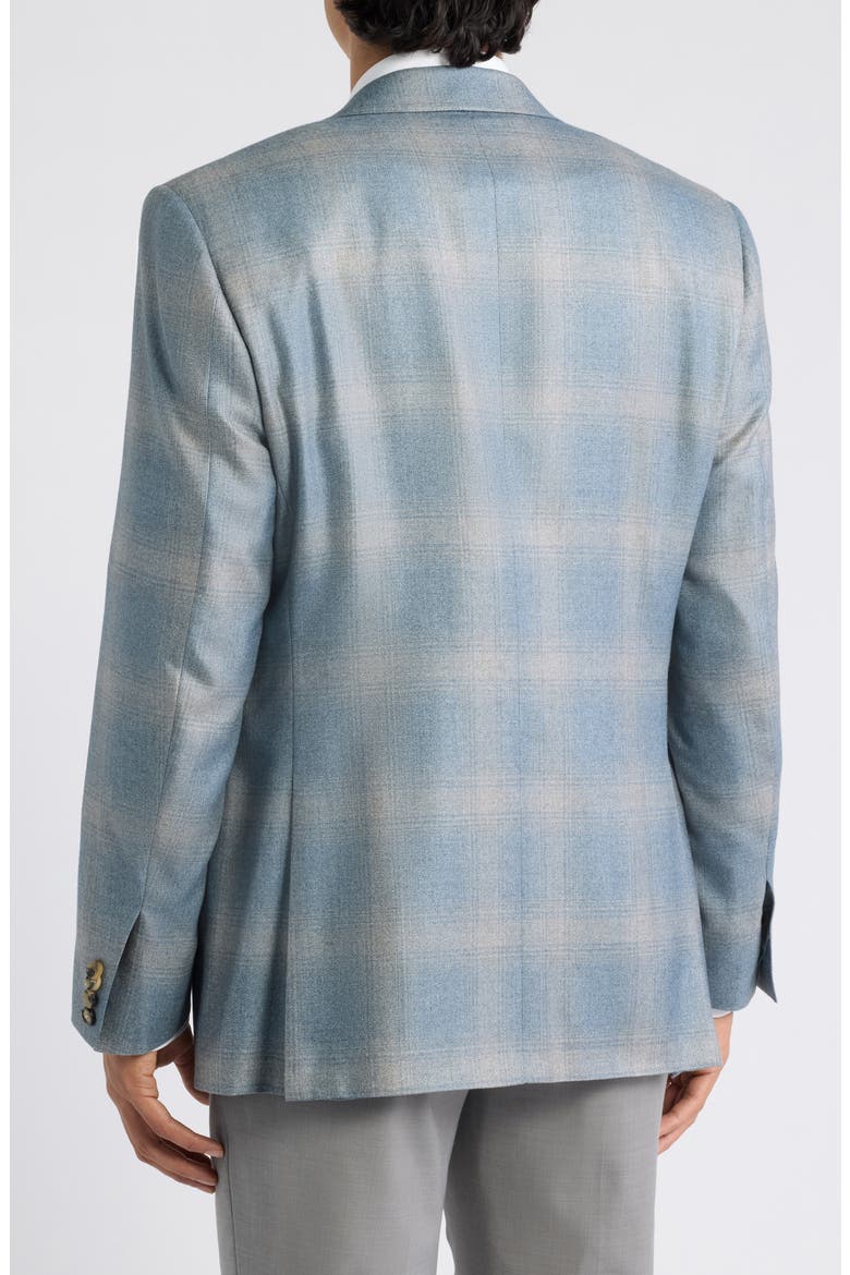 Regular Fit Siena Plaid Silk & Cashmere Sport Coat, Alternate, color, BLUE