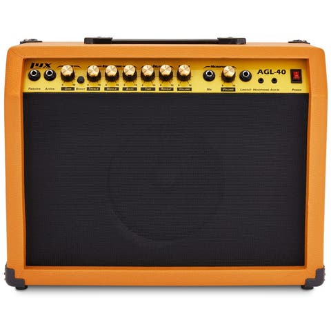 40 Watt Electric Guitar Amplifier with 8, 4-Ohm Speaker, Microphone Inputs & More