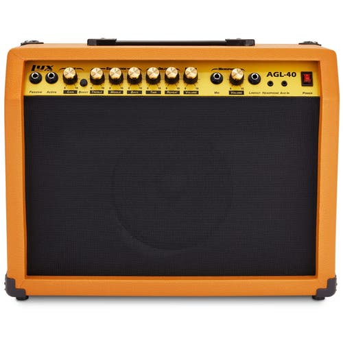 Lyxpro 40 Watt Electric Guitar Amplifier with 8, 4-Ohm Speaker, Microphone Inputs & More in Mahogany at Nordstrom