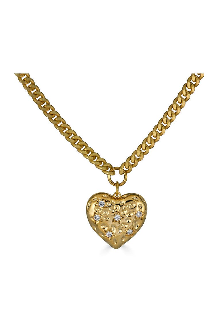 Big Heart Necklace, Alternate, color, Gold