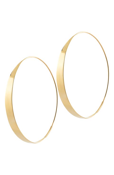 14K Gold XL Glam Hoops