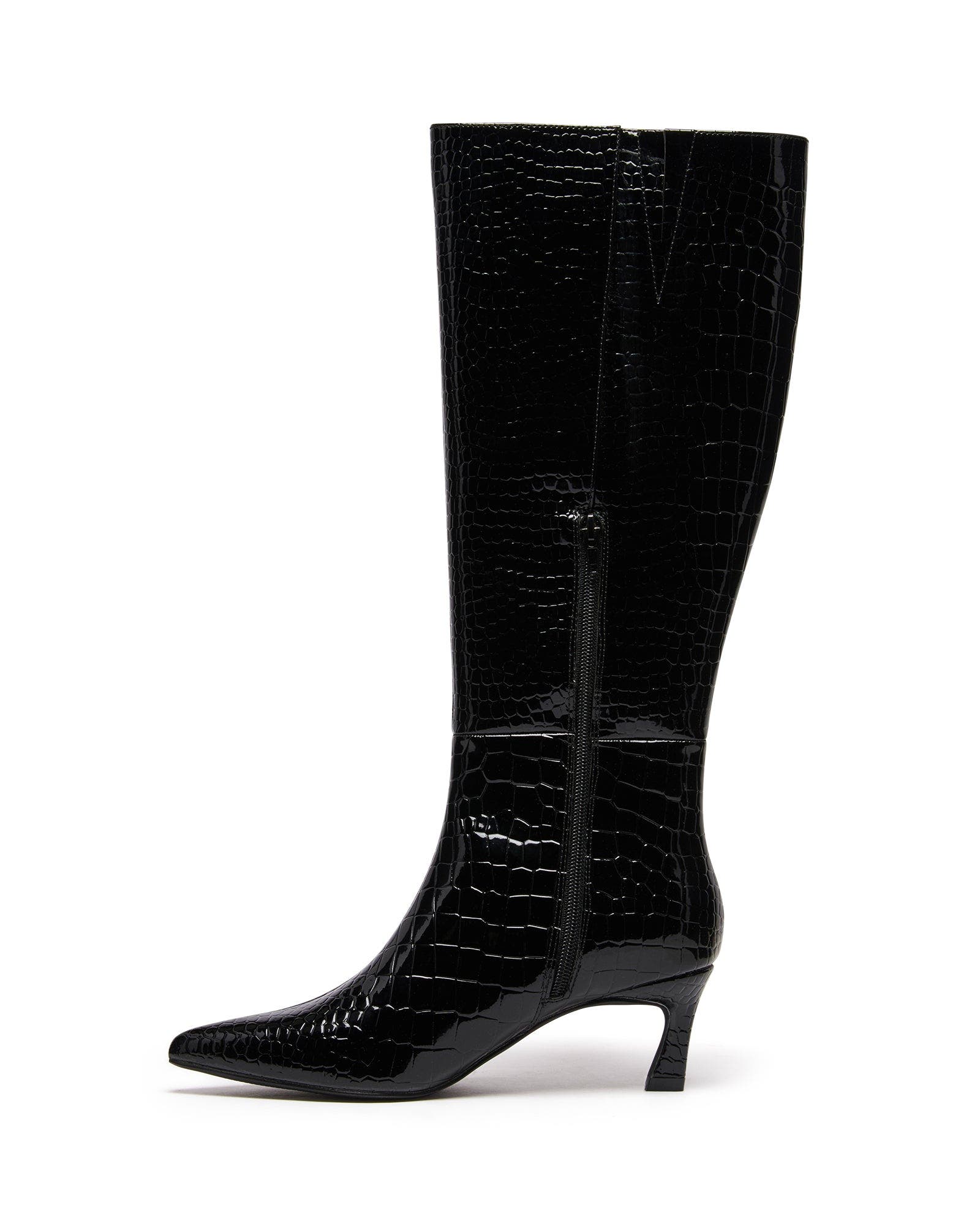 Therapy Australia Dove Pointed Toe Tall Boot, Alternate, color, Black Croc