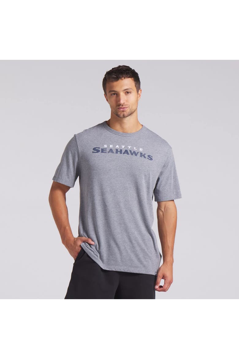 Men's Fanatics Heather Gray Seattle Seahawks Pass Rush Tri-Blend T-Shirt, Alternate, color, Heather Gray