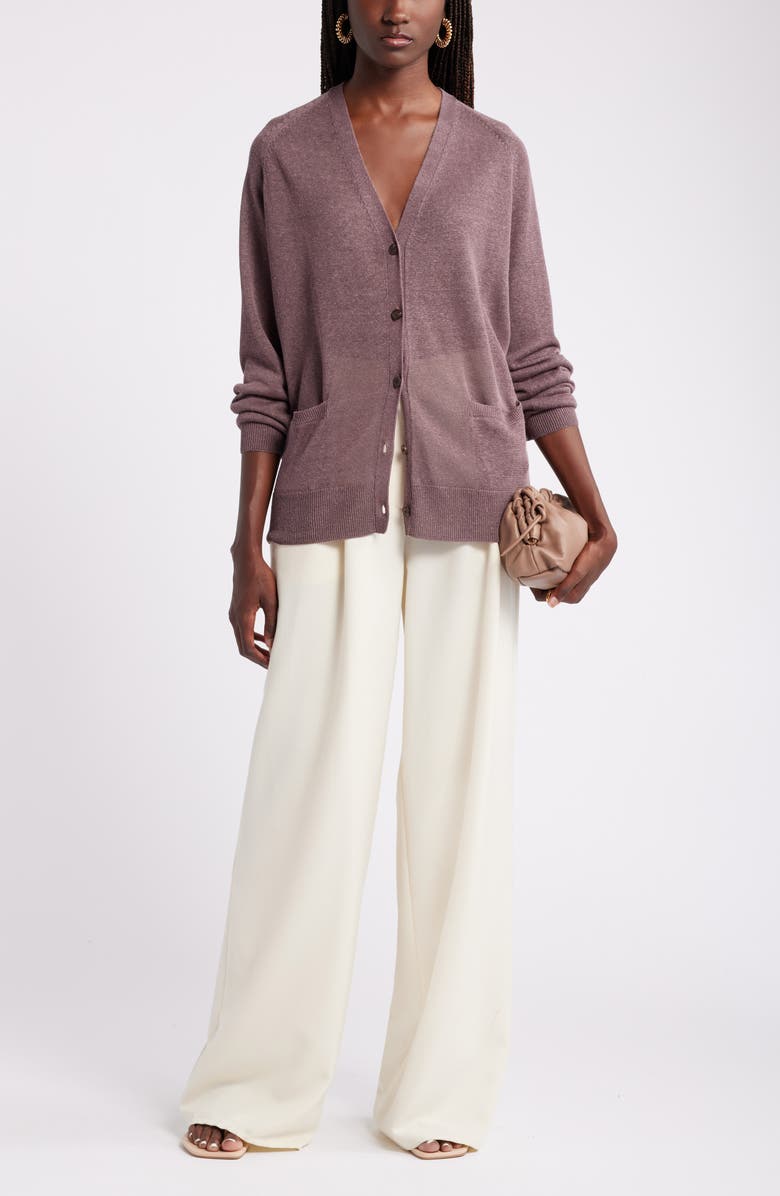 Nordstrom Linen Blend Cardigan, Alternate, color, 