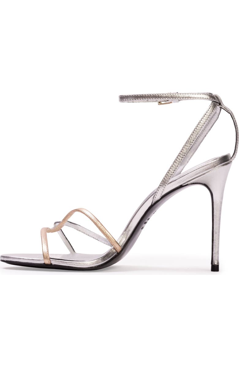 BLACK SUEDE STUDIO Miley 100 Metallic Sandal, Alternate, color, Silver/Gold Leather