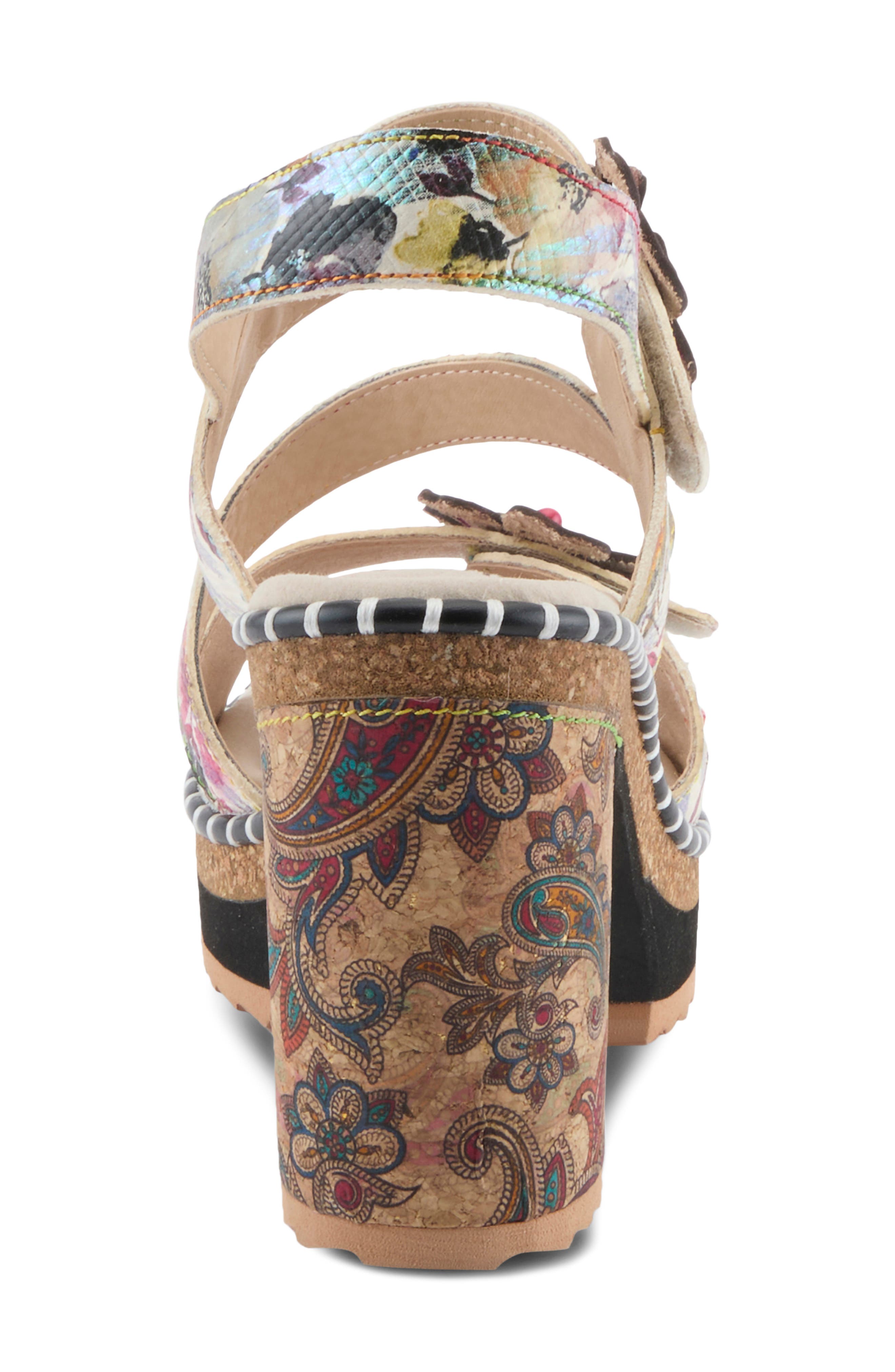 L'Artiste by Spring Step Escapartist Slingback Platform Sandal, Alternate, color, Plum Multi