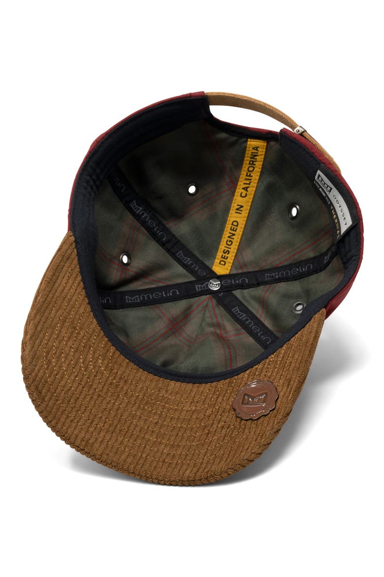 Odysea Thermal Water Repellent Waxed Cotton Baseball Cap, Alternate, color, RACING RED
