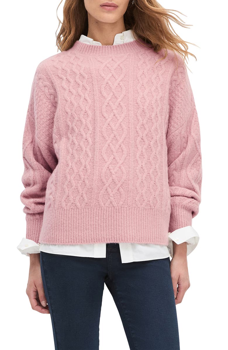 Favorite Daughter The Oversize Merino Wool & Cashmere Blend Sweater, Main, color, Whimsical Rose