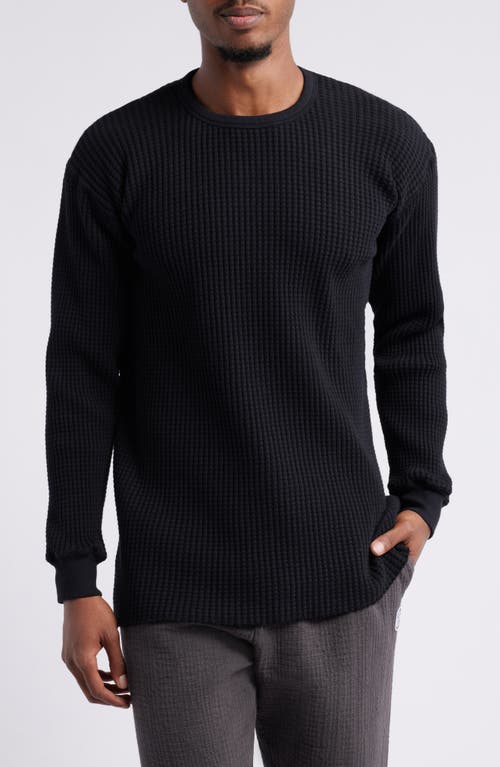 STANDARD ISSUE Thermal Knit Long Sleeve T-Shirt in Black  product