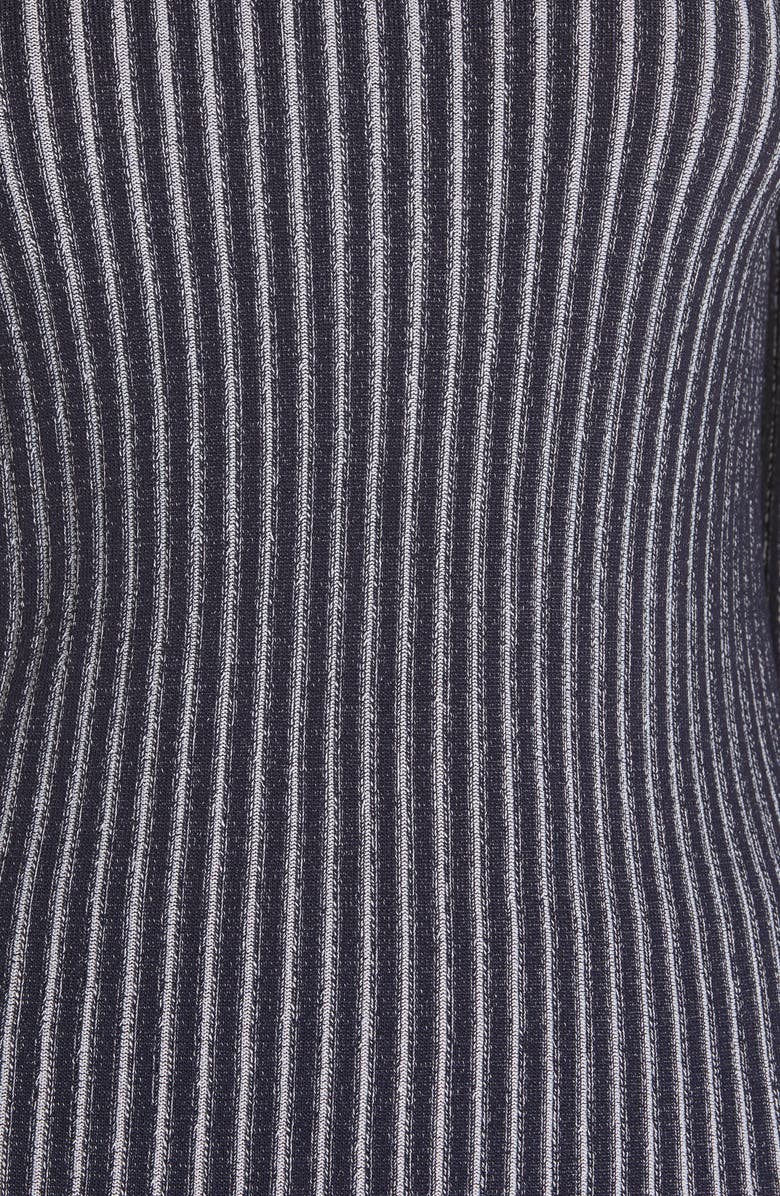 Lewit Stripe Ribbed Mock Neck Sweater, Alternate, color,