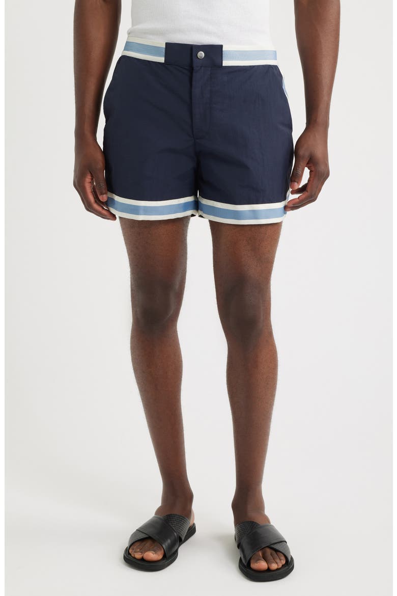 Baller Recycled Nylon Swim Trunks, Main, color, NAVY- 12