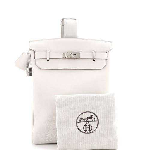 Pre-owned Hermes  Hermes Hac A Dos Backpack Togo Gm In White