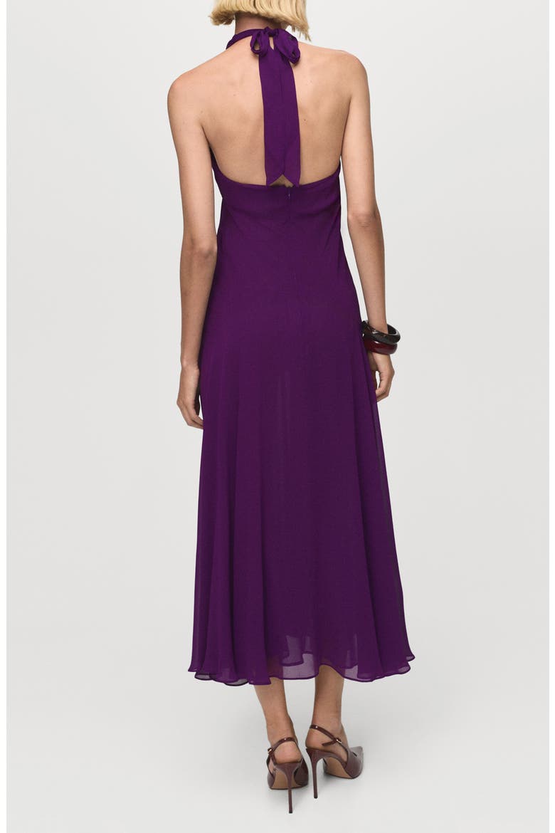 mango pleated halter neck dress Mango Women's Halter Neck Pleated Dress