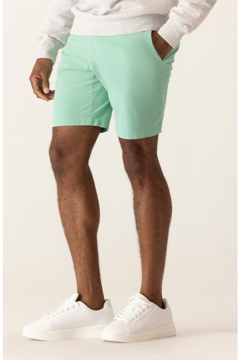 Galaxy 8.5-Inch Bermuda Flat Front Stretch Twill Shorts, Alternate, color, WASABI