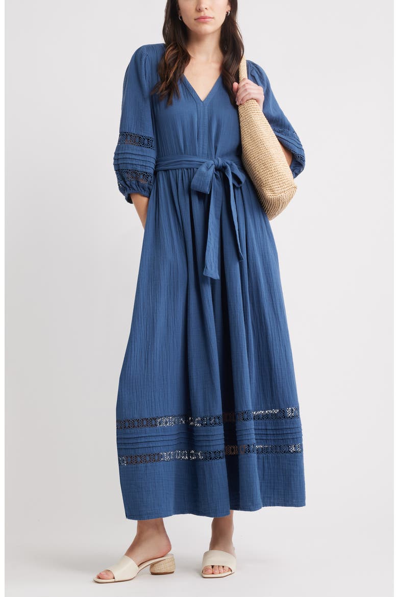 belted maxi dress Reiss Amaya Cotton Floral-Print pair it with white trainers and a denim jacket Belted Maxi-Dress