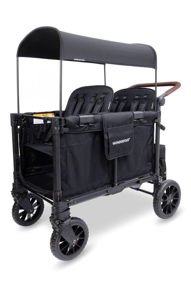 W4 Luxe Pro 4-Passenger Multifunctional Stroller Wagon, Alternate, color, BLACK