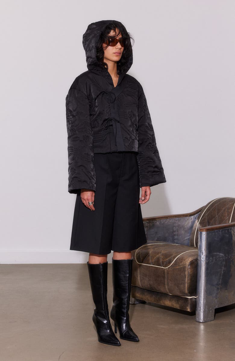 SAEMDI Embroidered Jacket, Alternate, color, Black