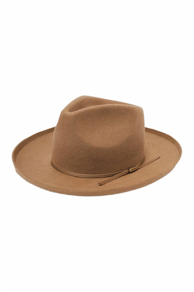 Clarksdale Teardrop Crown Fedora, Main, color, Tan