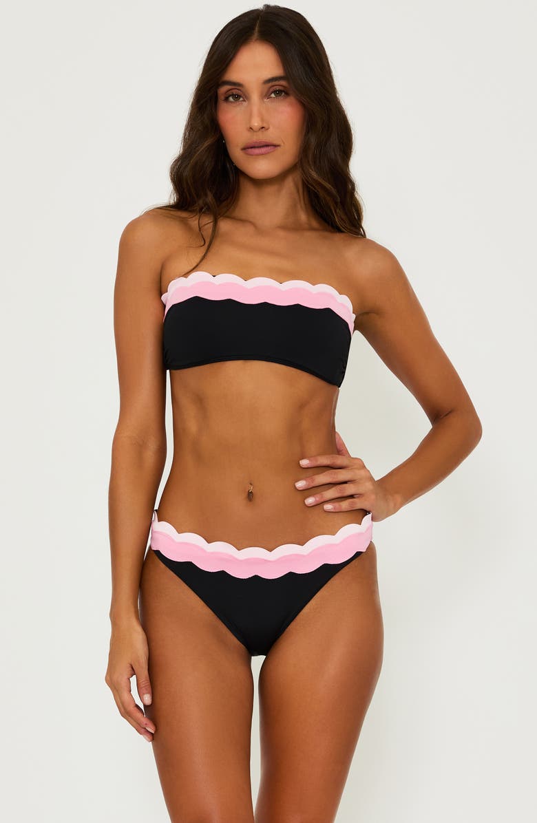 Beach Riot Sybil Scallop Colorblock Bikini Top, Alternate, color, Sweet Berry Wave