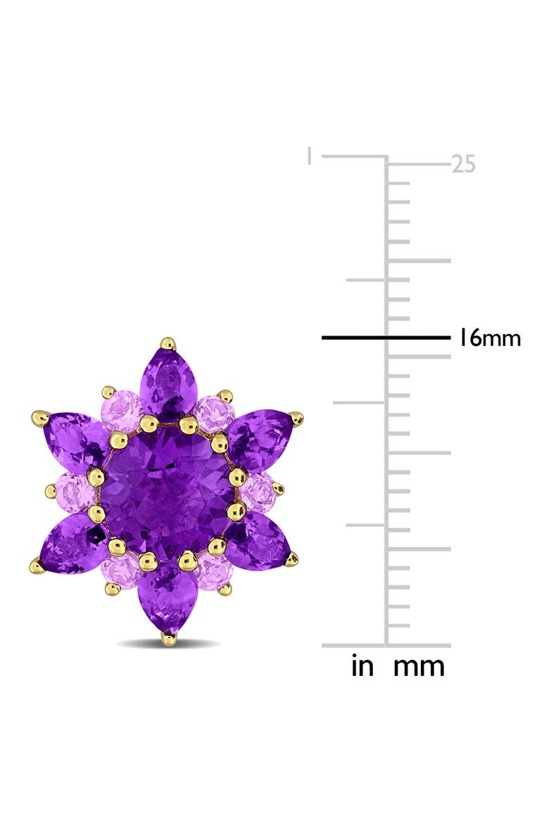 Amethyst Flower Stud Earrings, Alternate, color, PURPLE