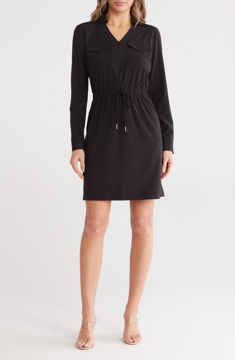 Calvin Klein Long Sleeve Shirtdress, Main, color, 