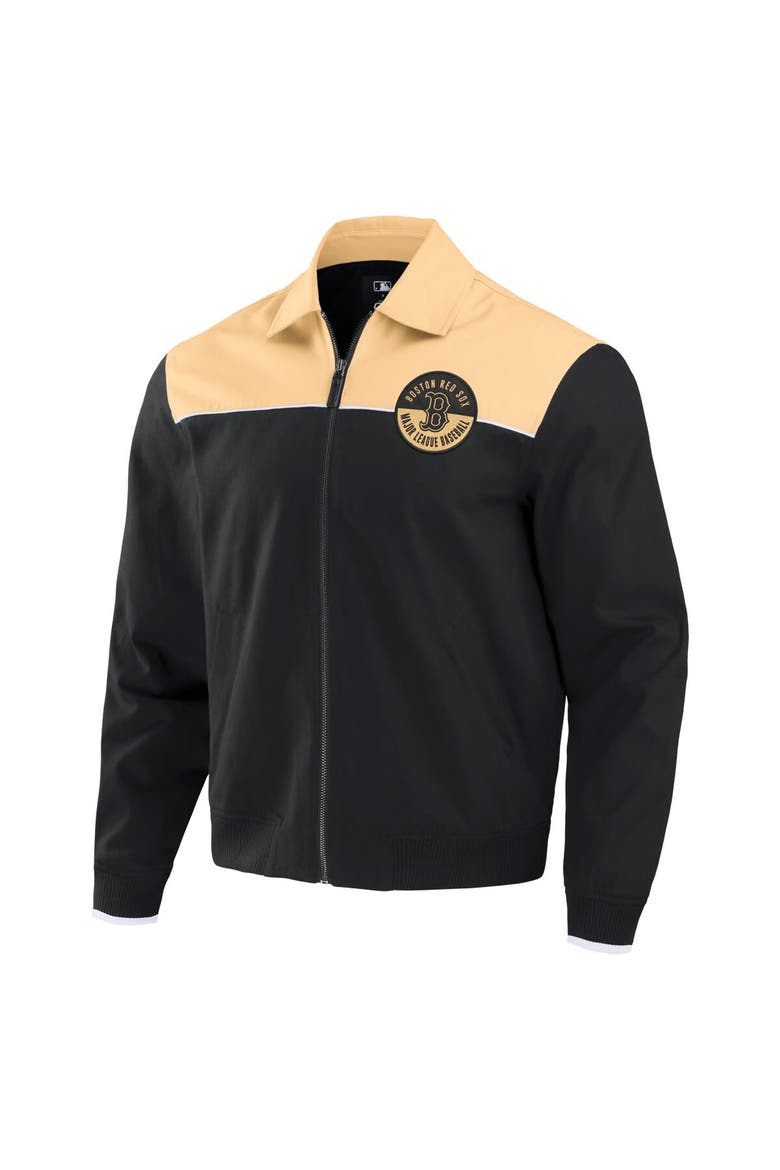 Men's Darius Rucker Collection by Fanatics Black/Tan Boston Red Sox Canvas Bomber Full-Zip Jacket, Alternate, color, Black